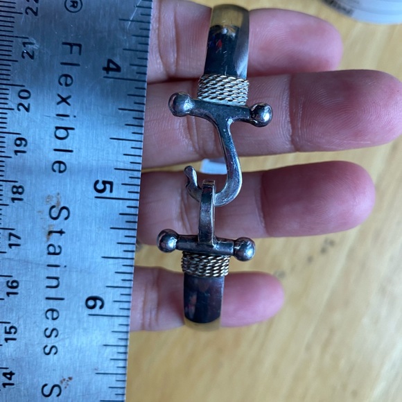 14k Gold & Sterling Silver Unisex Bracelet - Picture 10 of 17